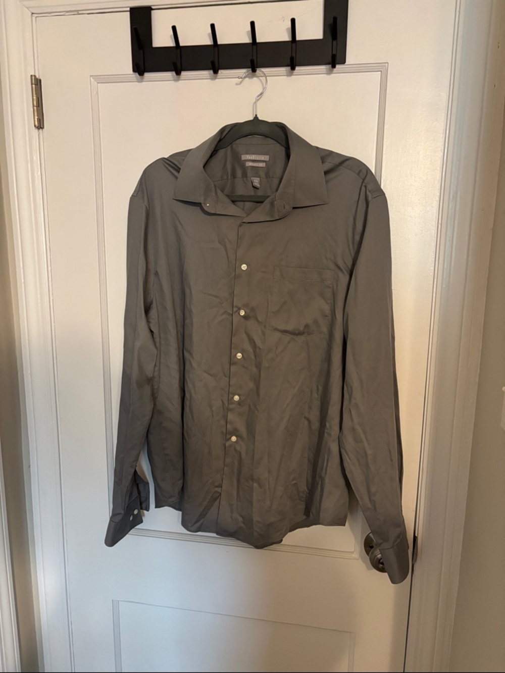 Van Heusen Men's Gray Long-Sleeve Dress Shirt